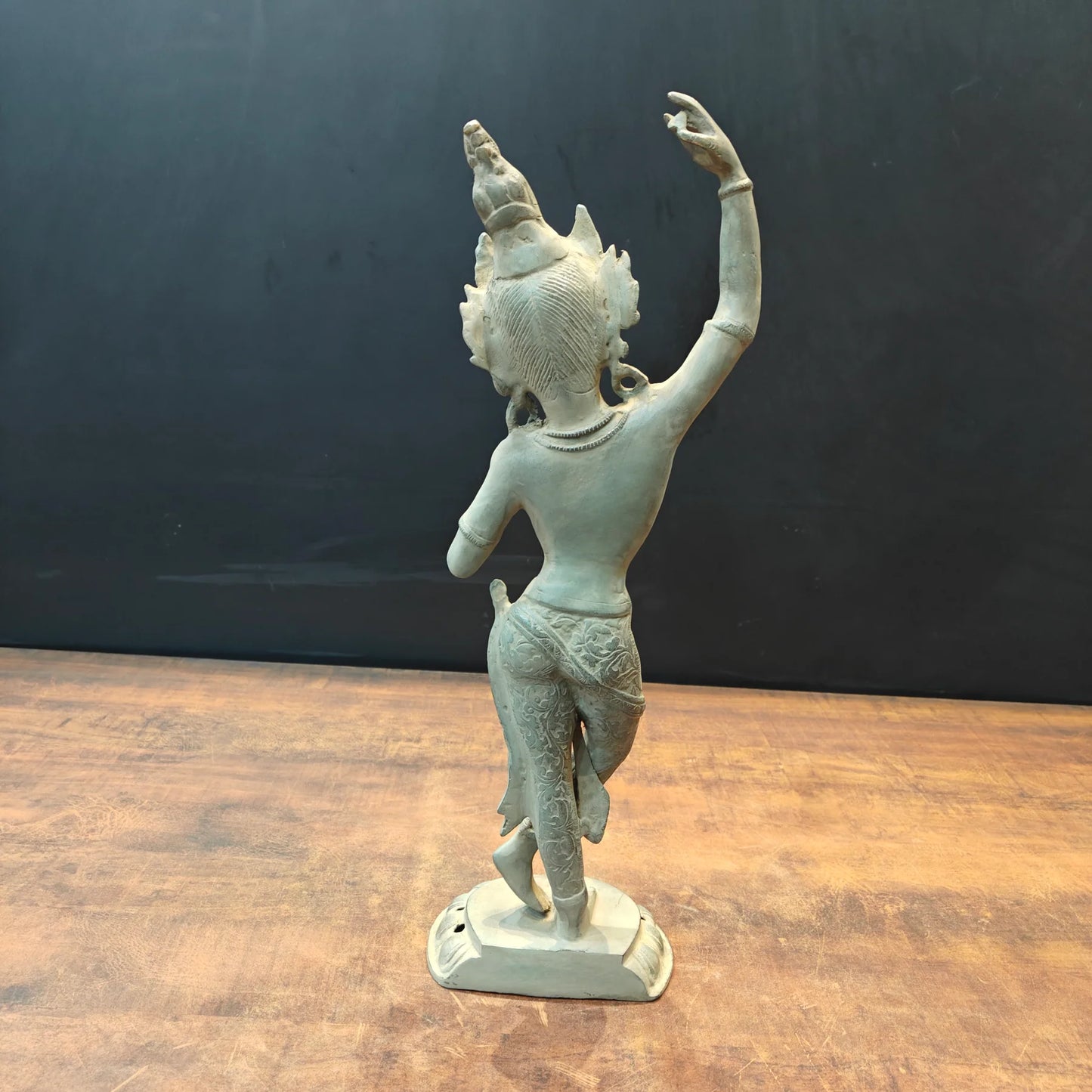 Brassaura® Brass Dancing Tara Statue | Handcrafted Goddess Tara Sculpture | Antique Brass Spiritual Home Décor Showpiece | Meditation & Temple Décor | Height 19.5 Inches | 4 Kg