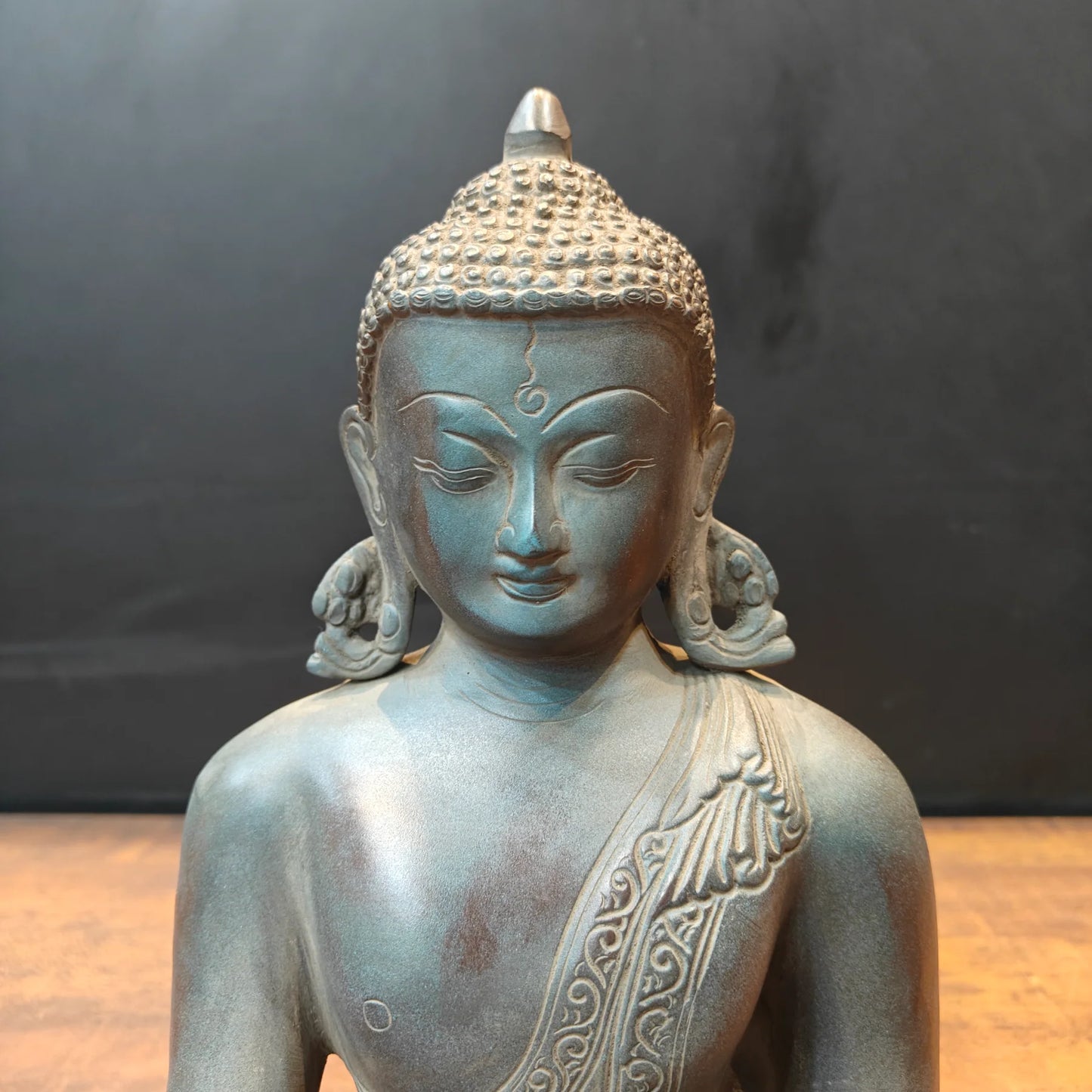 Brassaura® Brass Meditating Buddha Statue | Handcrafted Buddha Idol for Home Temple, Office, Meditation & Spiritual Décor | 12 Inches | 6.2 Kg