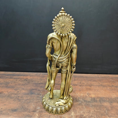 Brassaura® Standing Hanuman Brass Statue | Divine Devotion & Strength | Height 24 Inches & Weight 13 Kgs