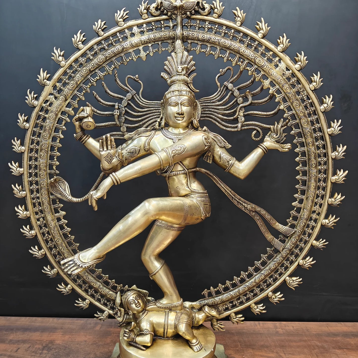 Brassaura® Lord Nataraja Brass Statue | Cosmic Dance of Creation & Destruction | Height 24 Inches & Weight 23 Kgs