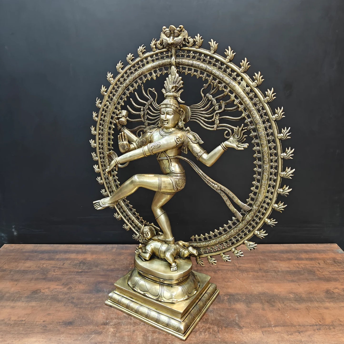 Brassaura® Lord Nataraja Brass Statue | Cosmic Dance of Creation & Destruction | Height 24 Inches & Weight 23 Kgs