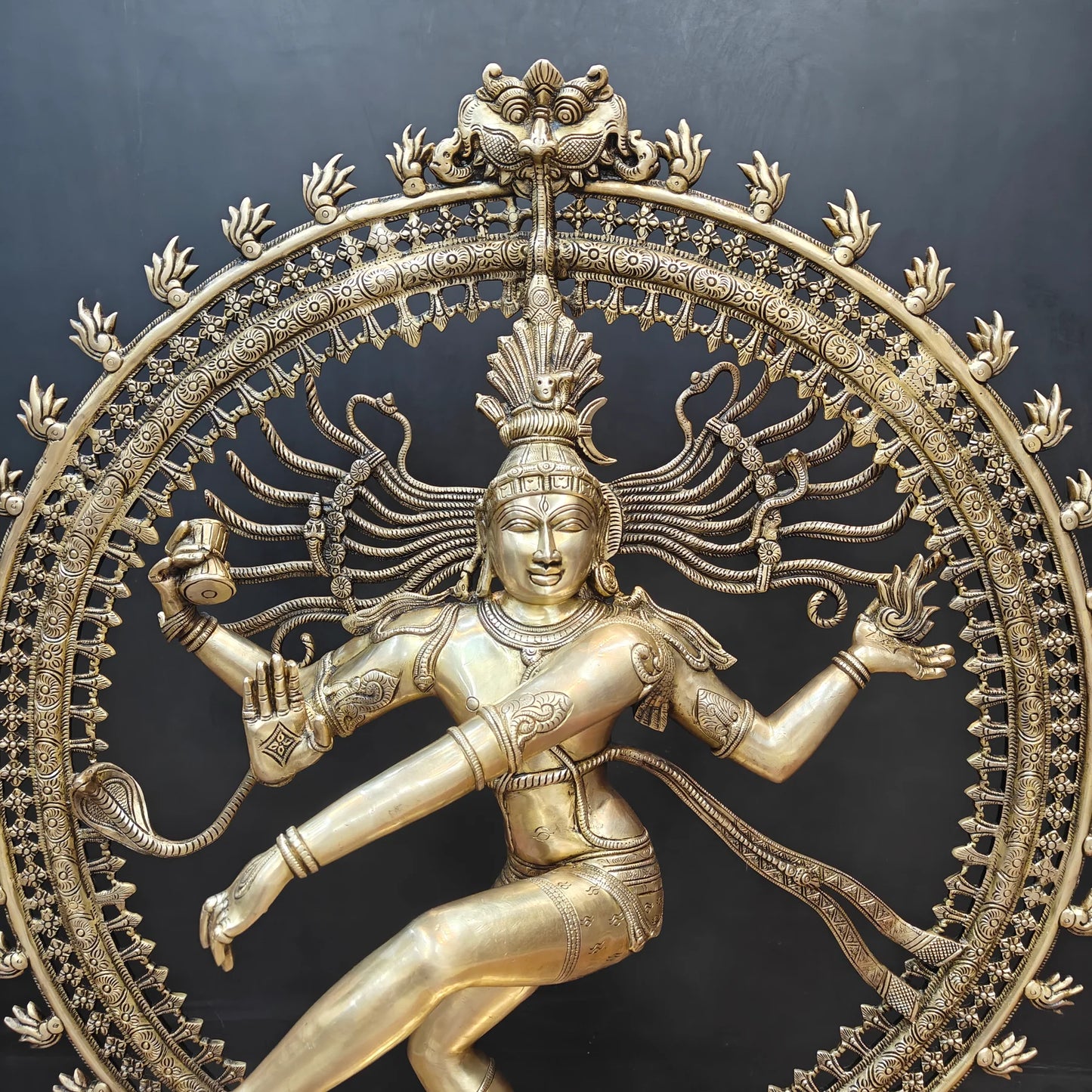Brassaura® Lord Nataraja Brass Statue | Cosmic Dance of Creation & Destruction | Height 24 Inches & Weight 23 Kgs