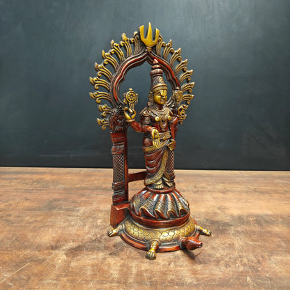 Brassaura® 16.5 Inch Brass Lord Venkateswara Statue | Handcrafted Tirupati Balaji Idol for Home Temple, Pooja Room & Spiritual Décor | Antique Finish | 7.5 Kg