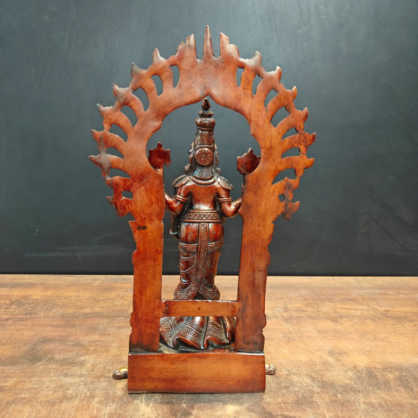 Brassaura® 16.5 Inch Brass Lord Venkateswara Statue | Handcrafted Tirupati Balaji Idol for Home Temple, Pooja Room & Spiritual Décor | Antique Finish | 7.5 Kg