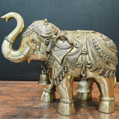 ब्रासोरा® वृंदावन वेणुगोपाल कृष्ण पीतल की प्रतिमा मोर के साथ | एंटीक नीला और सुनहरा रंग | ऊँचाई 20 इंच