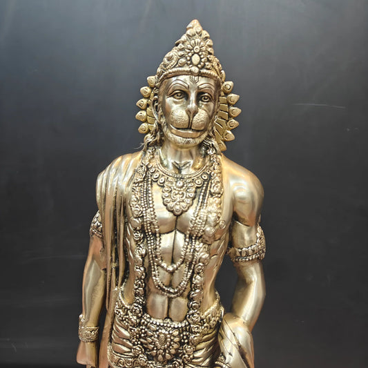 ब्रासोरा® वृंदावन वेणुगोपाल कृष्ण पीतल की प्रतिमा मोर के साथ | एंटीक नीला और सुनहरा रंग | ऊँचाई 20 इंच