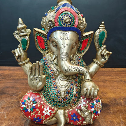 ब्रासोरा® वृंदावन वेणुगोपाल कृष्ण पीतल की प्रतिमा मोर के साथ | एंटीक नीला और सुनहरा रंग | ऊँचाई 20 इंच