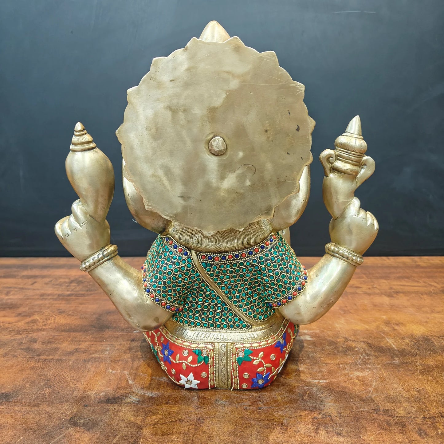 ब्रासोरा® वृंदावन वेणुगोपाल कृष्ण पीतल की प्रतिमा मोर के साथ | एंटीक नीला और सुनहरा रंग | ऊँचाई 20 इंच