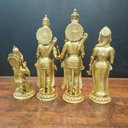 ब्रासोरा® वृंदावन वेणुगोपाल कृष्ण पीतल की प्रतिमा मोर के साथ | एंटीक नीला और सुनहरा रंग | ऊँचाई 20 इंच
