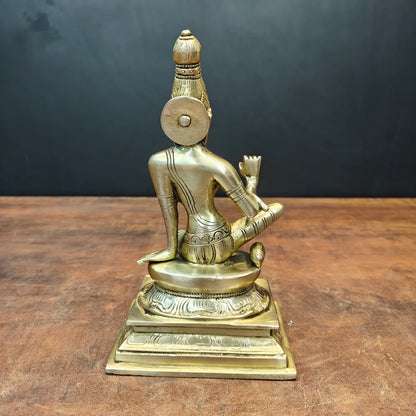 Brassaura® Brass Apsara Lady Statue | Traditional Dancing Lady Figurine | Elegant Brass Sculpture for Home Décor & Artistic Interiors | 8.5 Inches | 2.4 Kg