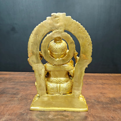 Brassaura® Brass Lord Ganesha Statue | Ganpati Bappa Murti for Home Temple, Pooja Room & Spiritual Décor | Handcrafted Brass Idol | 11 Inches | 5.5 Kg