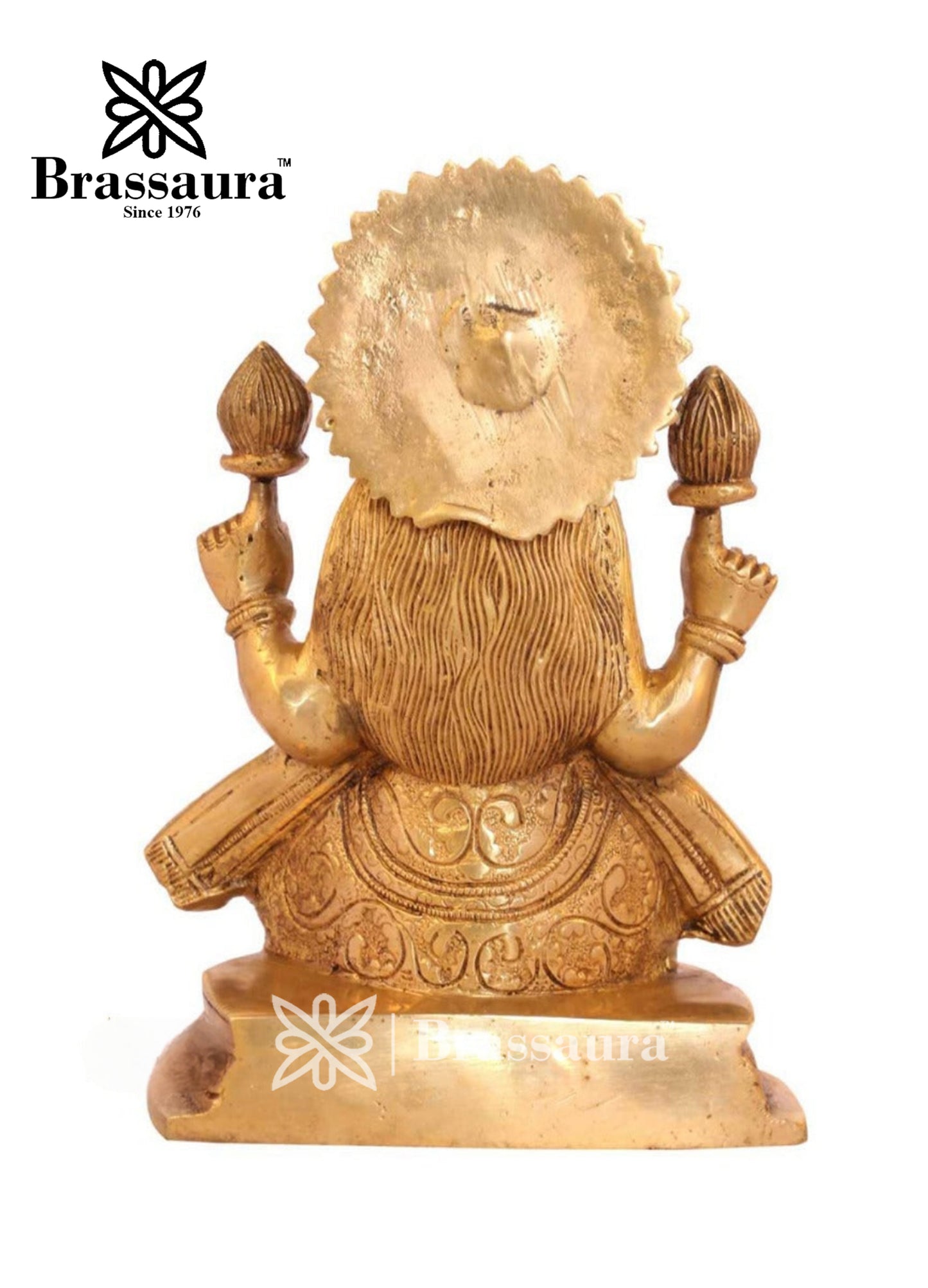 Brassaura™ Classic Brass Laxmi Statue – Height 8 Inches & Weight 3 Kgs | Puja Room Idol