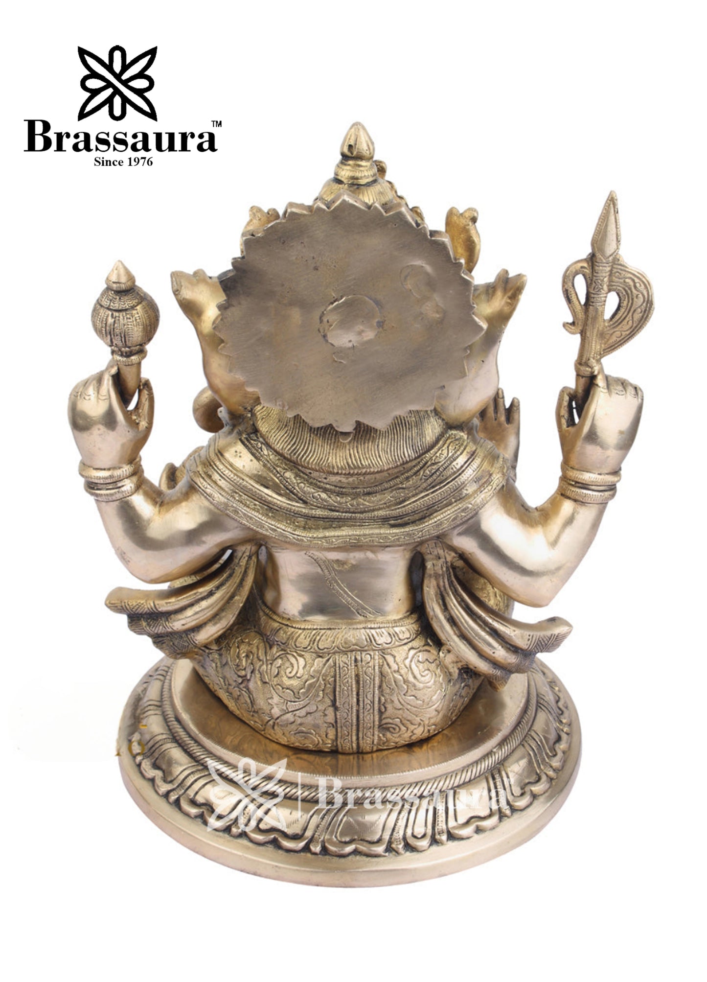 Brass Ganesha Statue For Home Decor And Gift Item Weight 17 Kg And Height 17 Inch