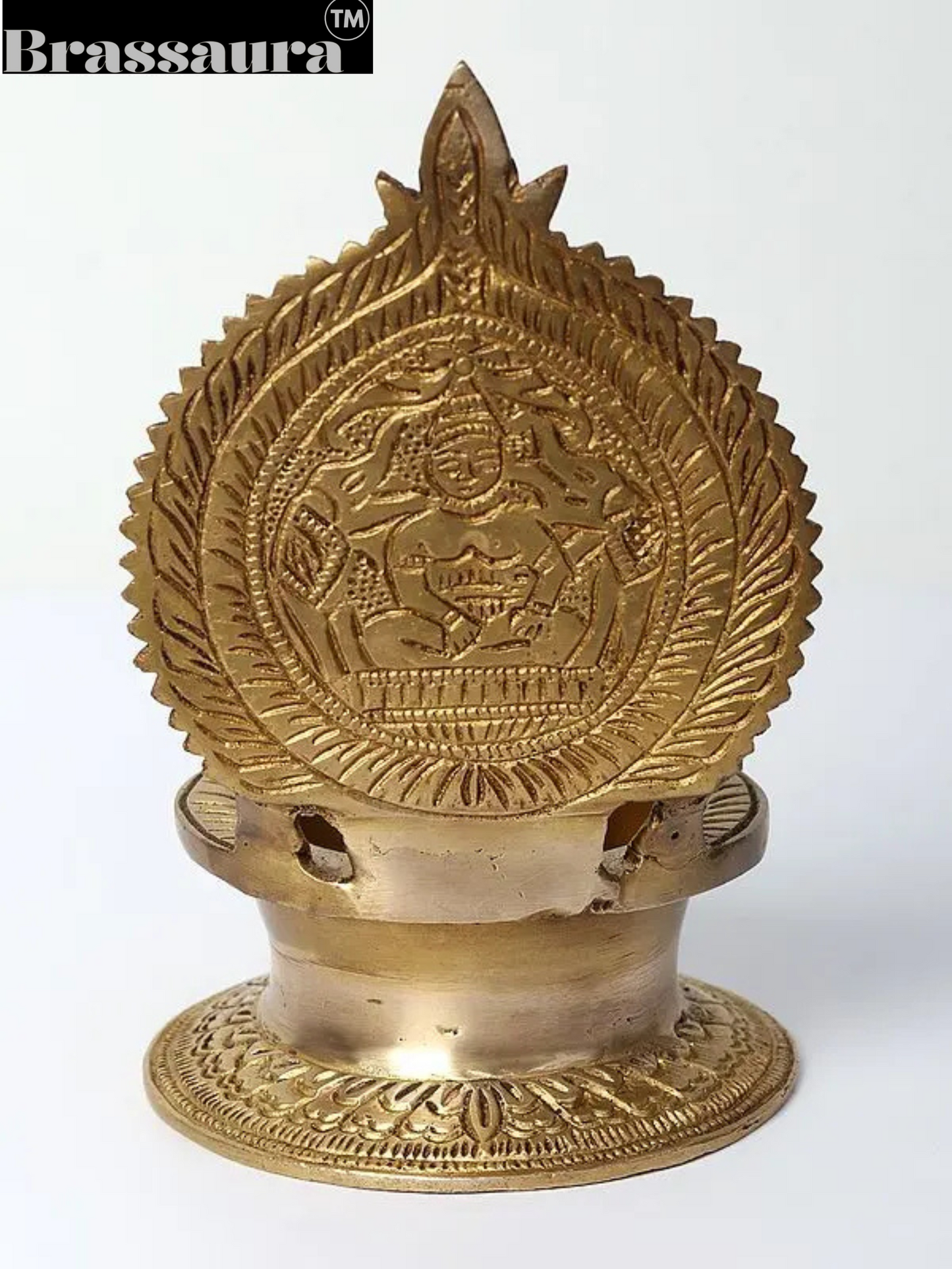 Brassaura™ Ashtalakshmi Brass Diya (Lamp) – Height 6.69 inches | Weight 0.90 kgs