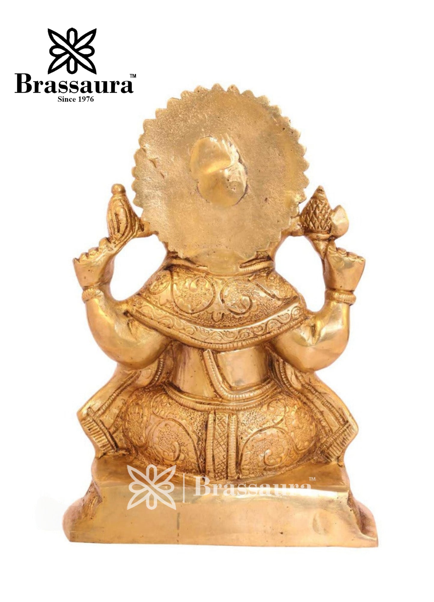 Brass Ganesha Statue For Home Decor And Gift Item Weight 3 Kg And Height 8 Inch