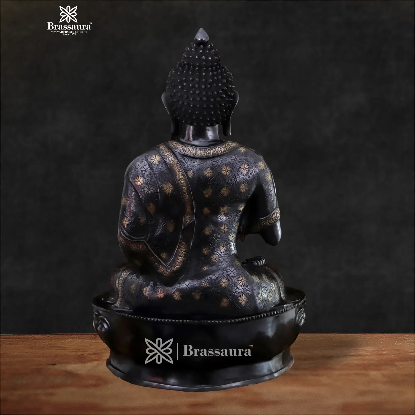 Brass Big Buddha statue for home and decor and gift Item weight 88.5 kg Height 32 inch