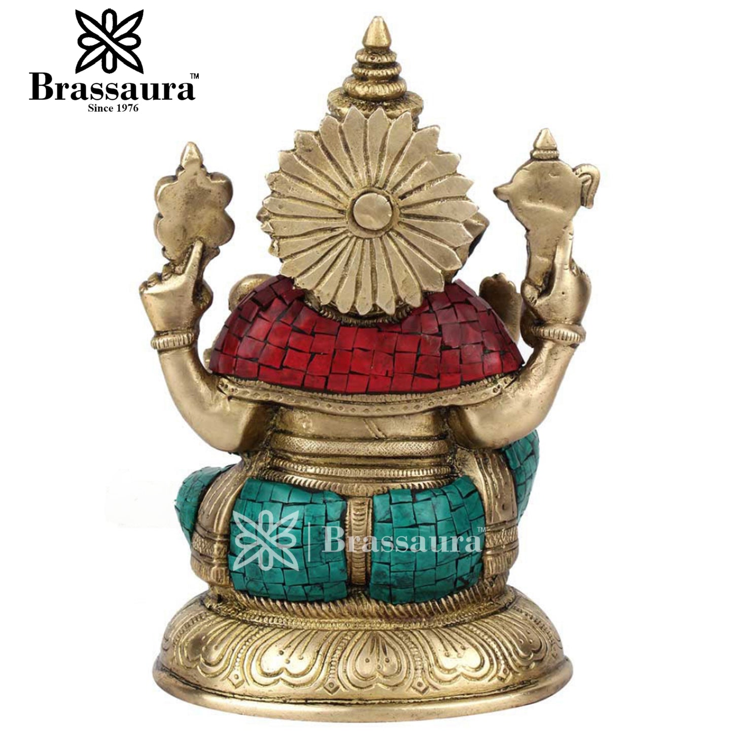 Brass Ganesha Statue For Home Decor And Gift Item Weight 2.3 Kg And Height 8.5 Inch