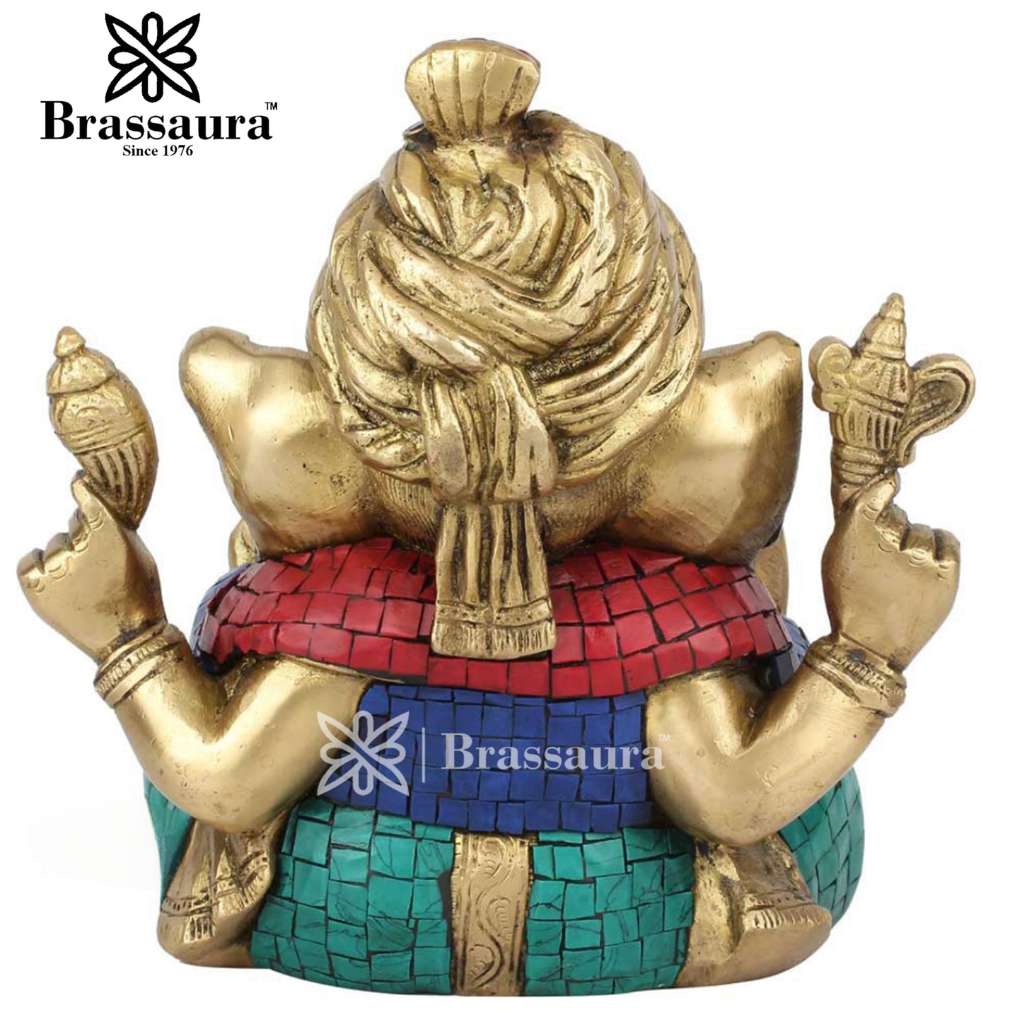Brass Ganesha Statue For Home Decor And Gift Item Weight 4 Kg And Height 8.5 Inch