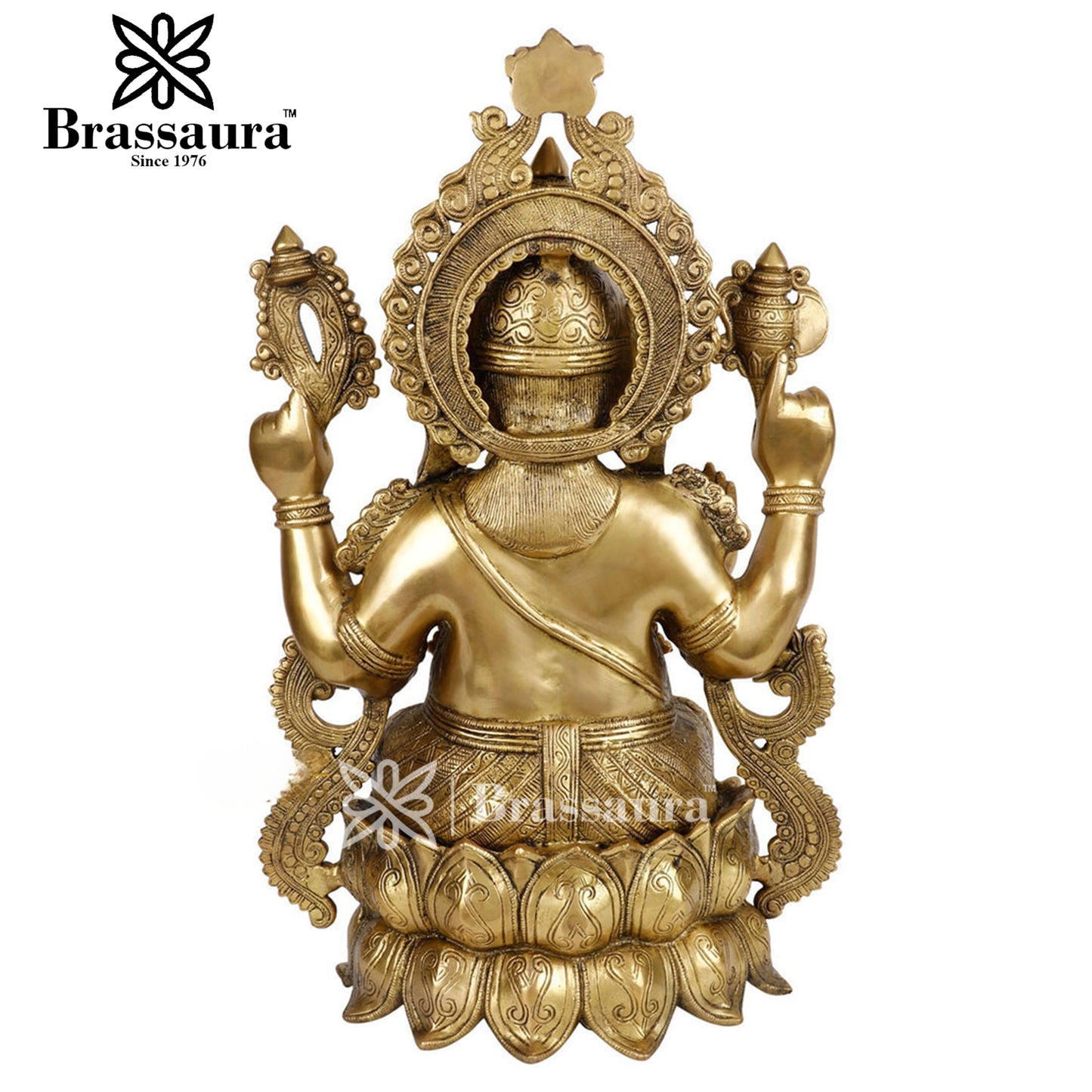 Brass Jewellery Ganesha Statue For Home Decor And Gift Item Weight 23 Kg And Height 23 Inch