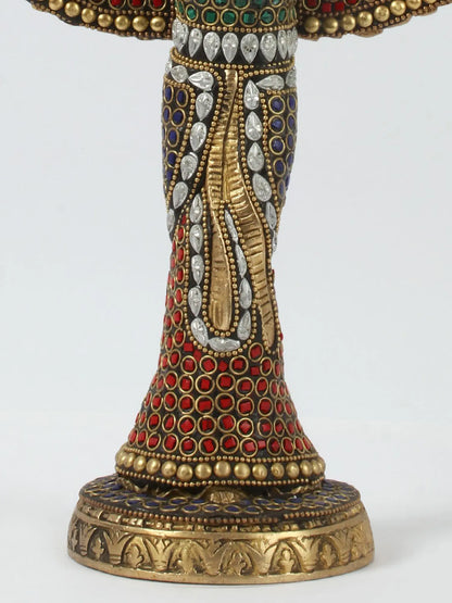 Brassaura® Brass Decorative Candle Holder | Height 12 Inches & Weight 2.57 kg