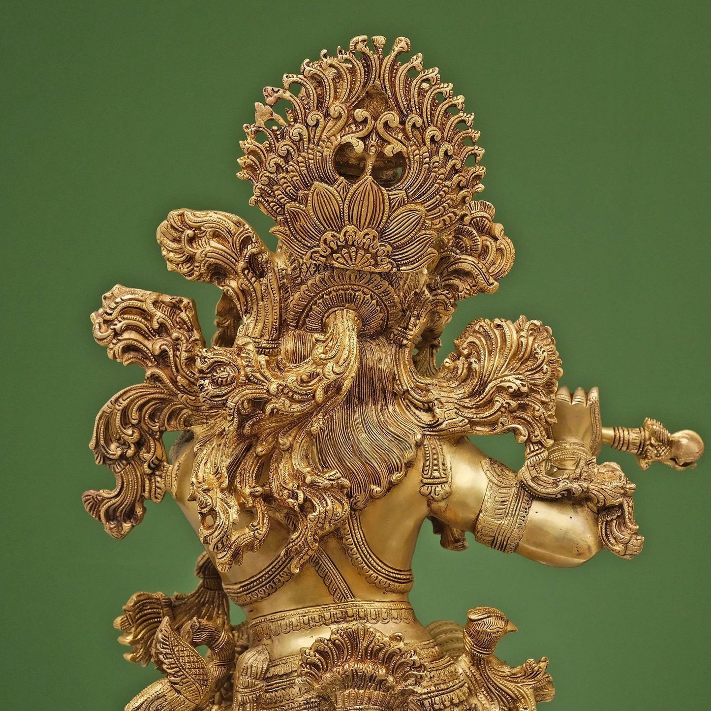 Brassaura® Brass Krishna Idol for Home Temple | Height 43 Inches