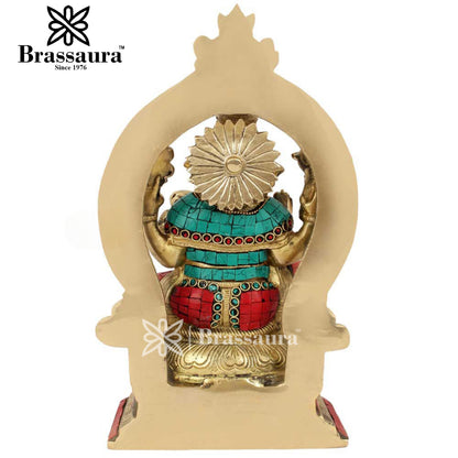 Brass Ganesha Statue For Home Decor And Gift Item Weight 4.2 Kg And Height 11.5 Inch