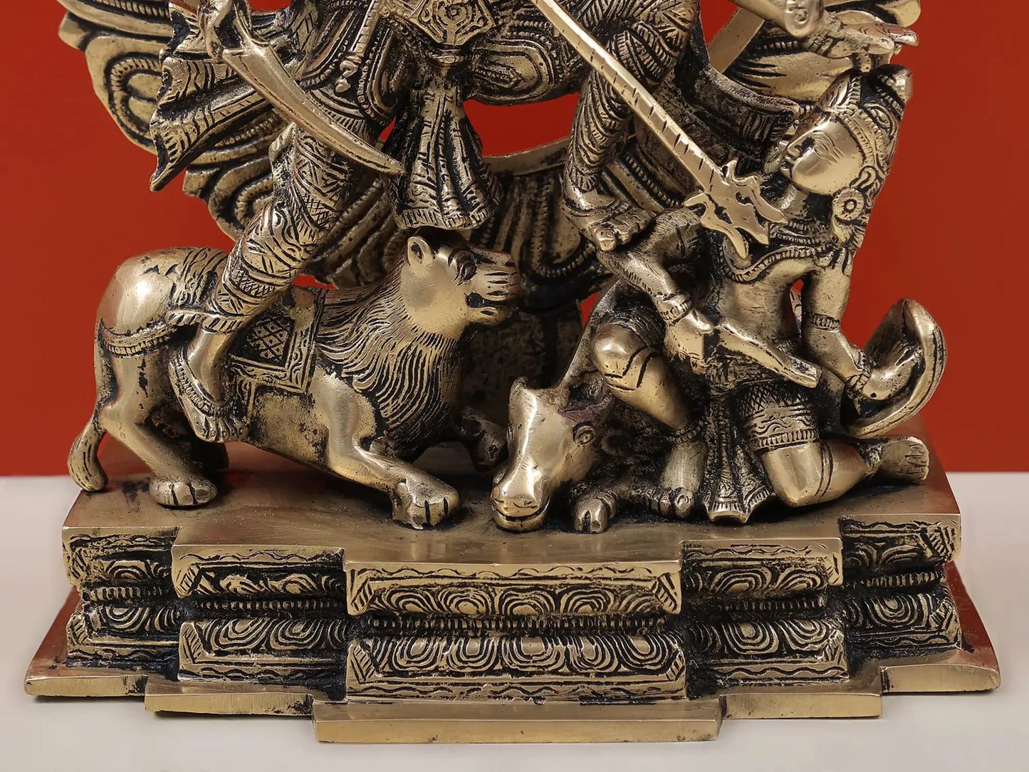 Brassaura® Brass Goddess Kali Statue | Height 12.5 Inches & Weight 7.30 kg