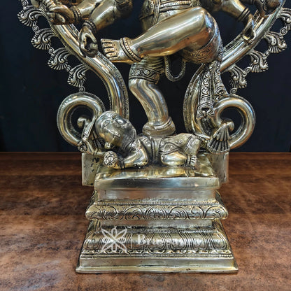 Brassaura™ Brass Natraj Ganesha Statue for Home and Decor | Weight 21 Kgs | Height 25 Inches