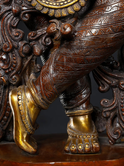 Brassaura® Brass Radha Krishna Statue | Height 47.05 Inches & Weight 110 kg