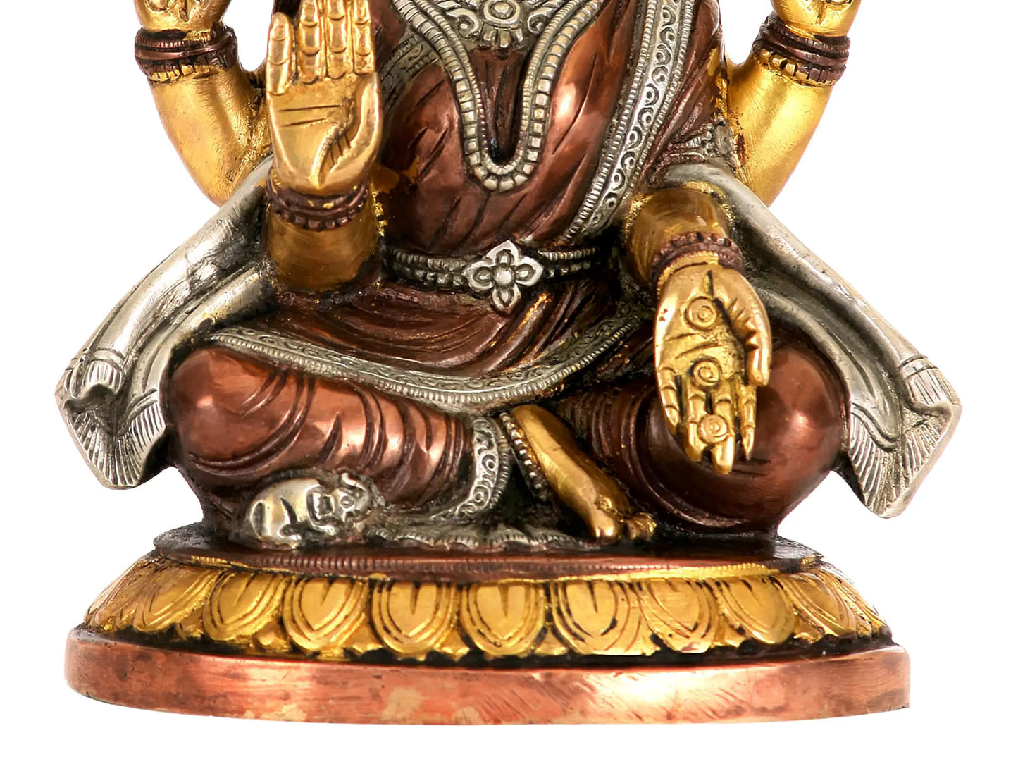 Brassaura® Brass Lakshmi Maa Statue | Height 8.07 Inches & Weight 2.90 kg
