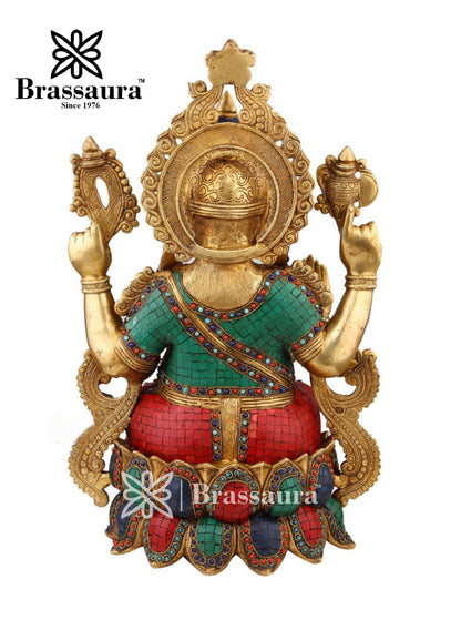 Brass Ganesha Statue For Home Decor And Gift Item Weight 23 Kg And Height 22 Inch