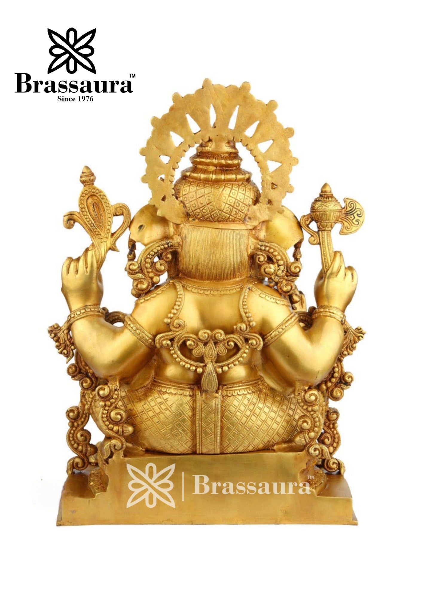Brass Ganesha Statue For Home Decor And Gift Item Weight 26 Kg And Height 21 Inch