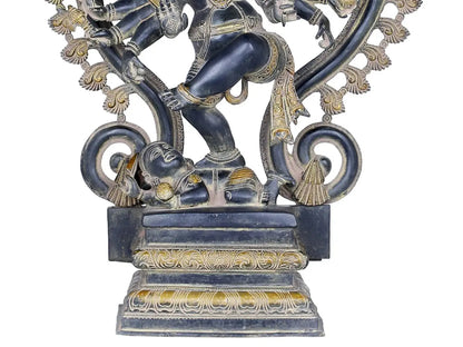 Brassaura™ Sixteen Armed Dancing Ganesha as Nataraja | Pure Brass Statue | Height 26 Inches & Weight 22.40 Kgs