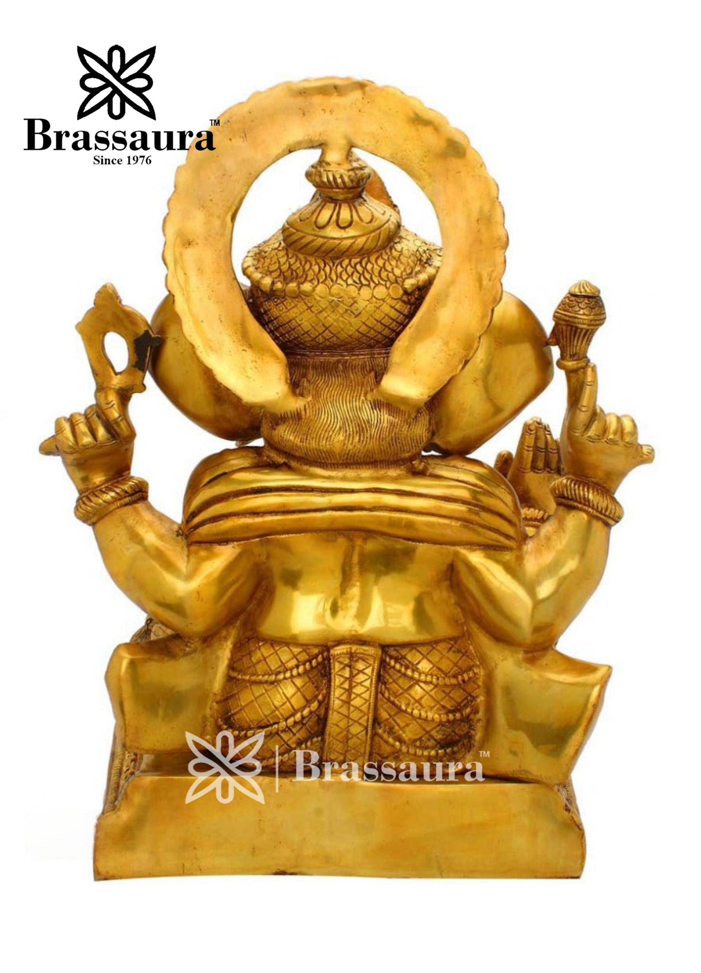 Brass Ganesha Statue For Home Decor Weight 21 Kg And Height 19 Inch