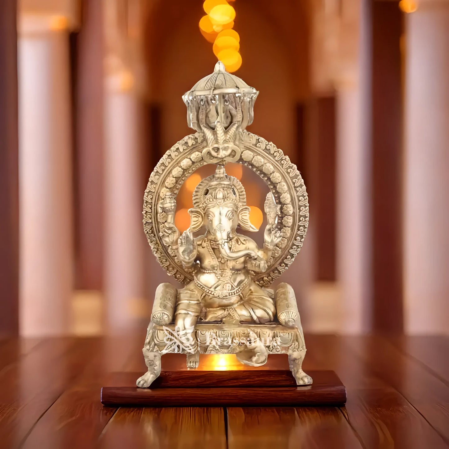 Brassaura™ Brass Ganesha Statue – “Bringer of Good Luck” | Height 18 Inches & Weight 8.5 Kgs
