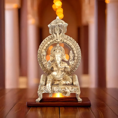 Brassaura™ Brass Ganesha Statue – “Bringer of Good Luck” | Height 18 Inches & Weight 8.5 Kgs