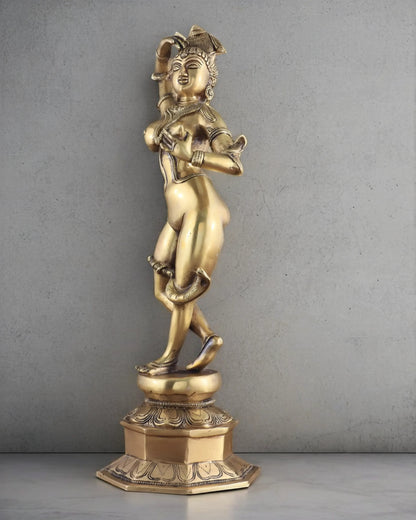 Brassaura™ Pure Brass Celestial Being Statue – Height 16.25 in
