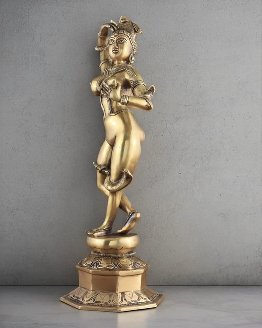 Brassaura™ Pure Brass Celestial Being Statue – Height 16.25 in