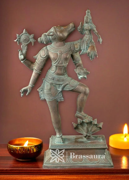 Brass Varah Statue Weight 7.2 Kg And Height 17.5 Inch