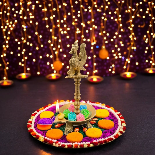 Brass Big Deepak for Home and Decor Weight 1.5 Kg Height 26 cm