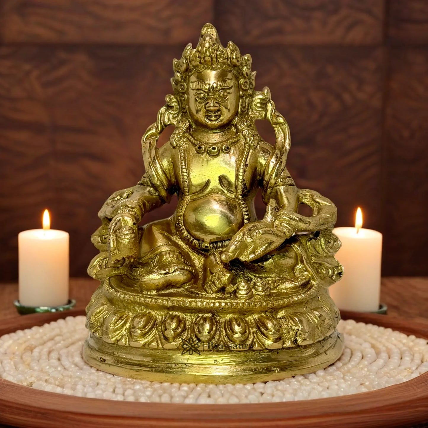 Brassaura™ Brass Kuber Idol – Height 5.6 Inches & Weight 1.2 Kgs | Artistic Spiritual Accent