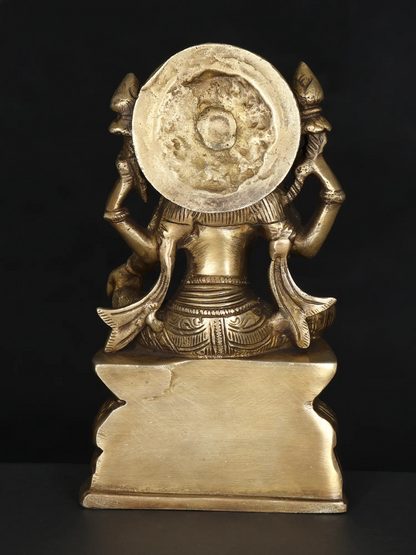 Brassaura® Brass Goddess Lakshmi Statue | Height 8 Inches & Weight 2.08 kg