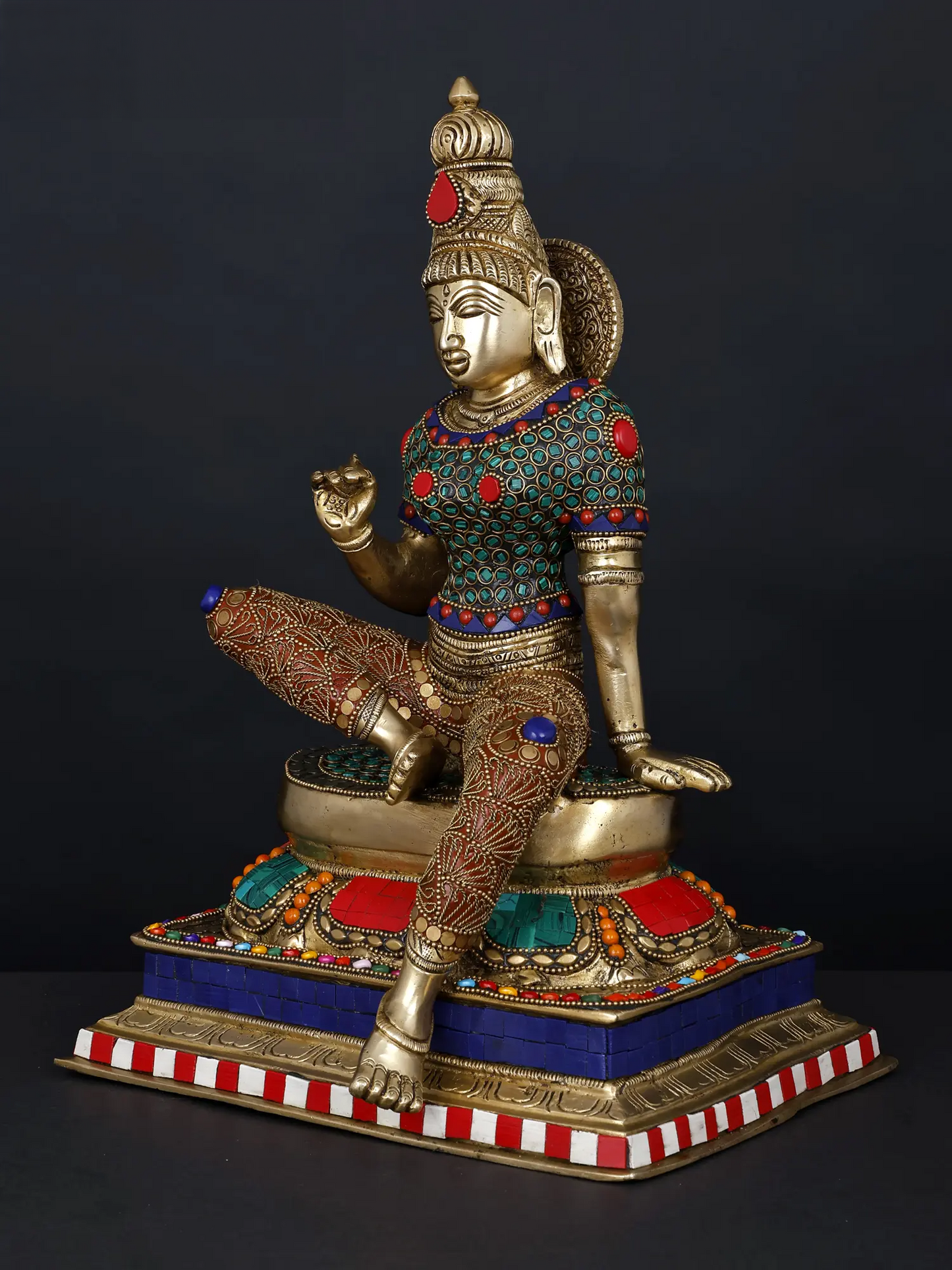 Brassaura® Brass Goddess Parvati Statue | 13.98 Inches | 7.95 kg