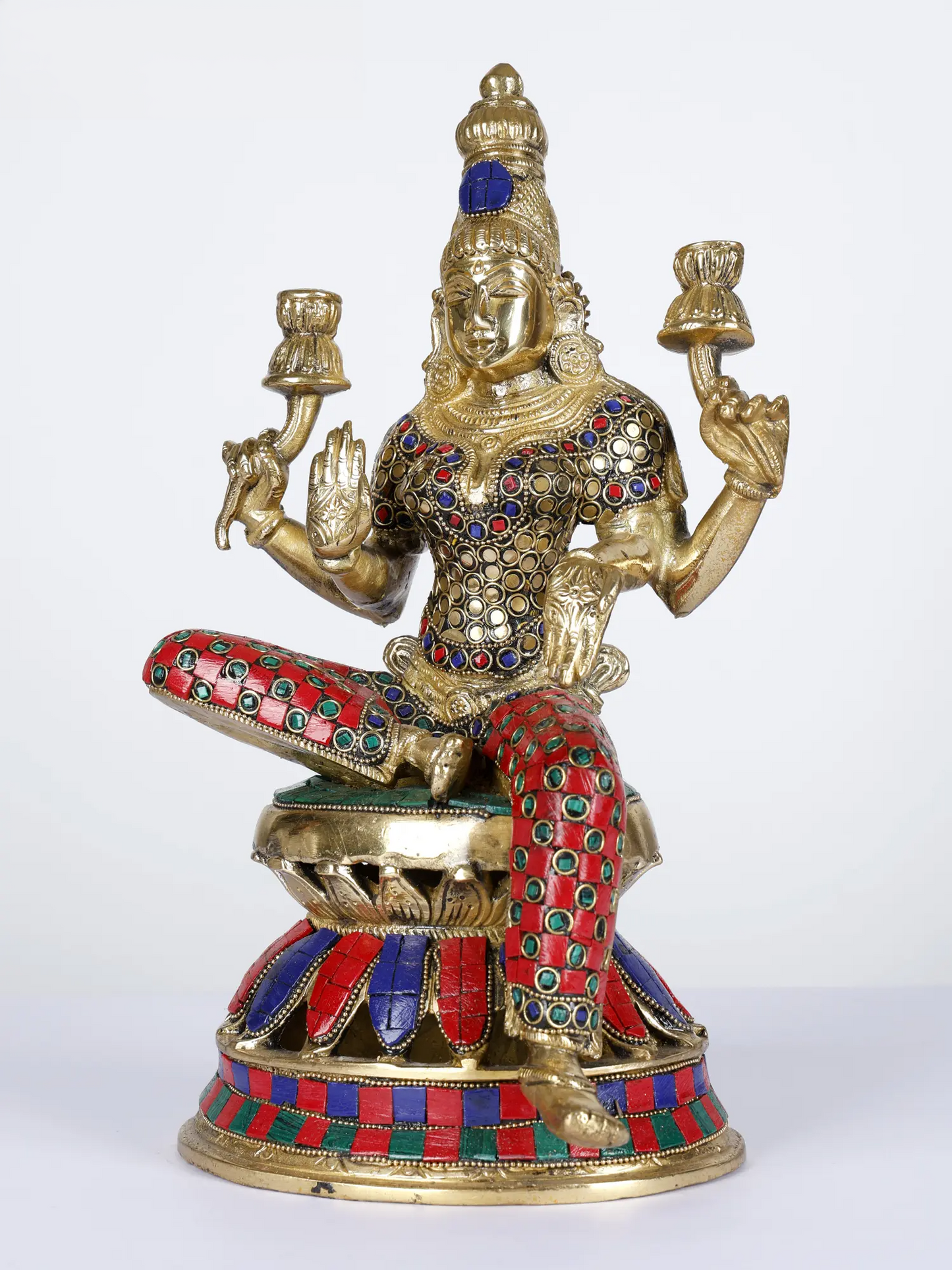 Brassaura® Stonework Goddess Lakshmi Statue | 12.01 Inches | 4.30 kg