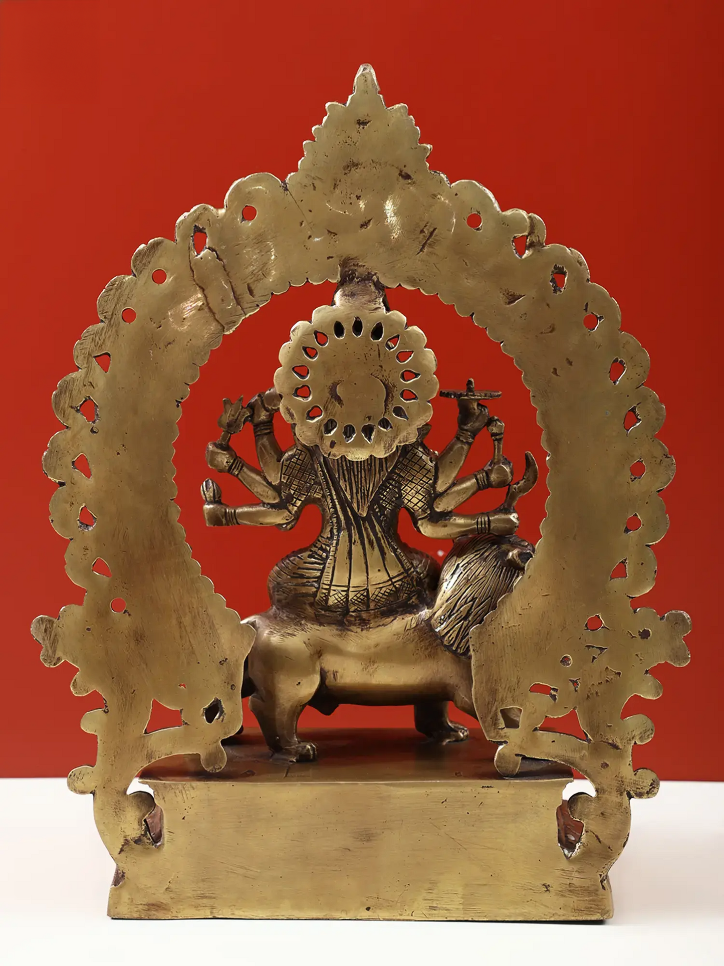Brassaura® Brass Maa Durga Statue | Height 14.57 Inches & Weight 5.50 kg