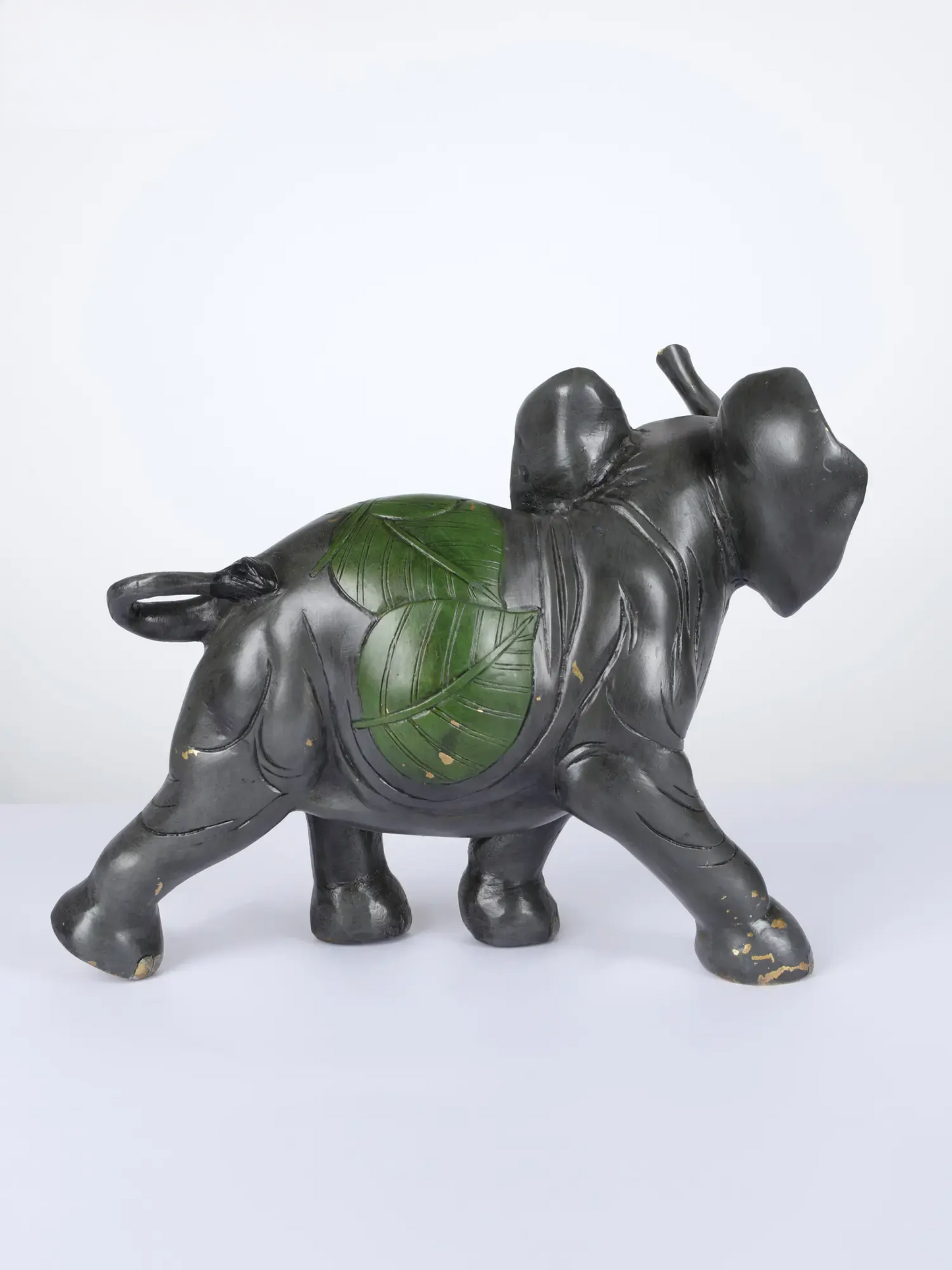 Brassaura® Decorative Brass Elephant Statue with Color Accents | Handcrafted Brass | Height 9.6 Inches & Weight 6.50 kgs