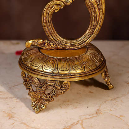 BRASS PARROT WITH LAMP HEIGHT 24 INCH