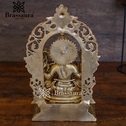 Brass Ganesha Statue For Home Decor And Gift Item Weight 9.5 Kg And Height 16 Inches