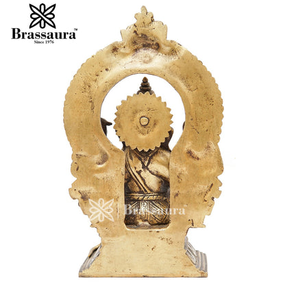 Brassaura™ Brass Ganesha Idol for Home and Decor | Weight 4.5 Kgs | Height 12 Inches