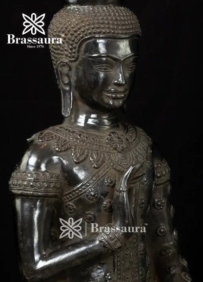 Bronze Balinese Buddha Idol For Home Decor Weight 5.3 Kg And Height 18.5 Inch